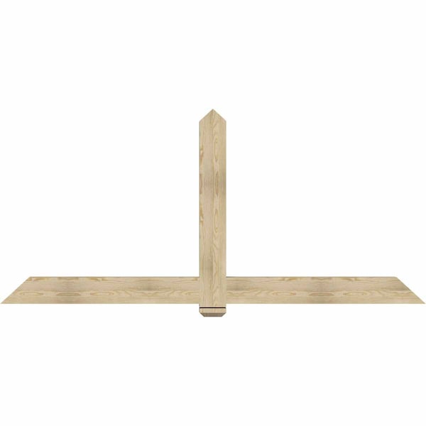 Ekena Millwork Eugene Rough Sawn Timber Gable Bracket, Douglas Fir, 96"W x 44"H x 4"D x 6"F, 11/12 Pitch GBW096X44X0406EUG00RDF - main
